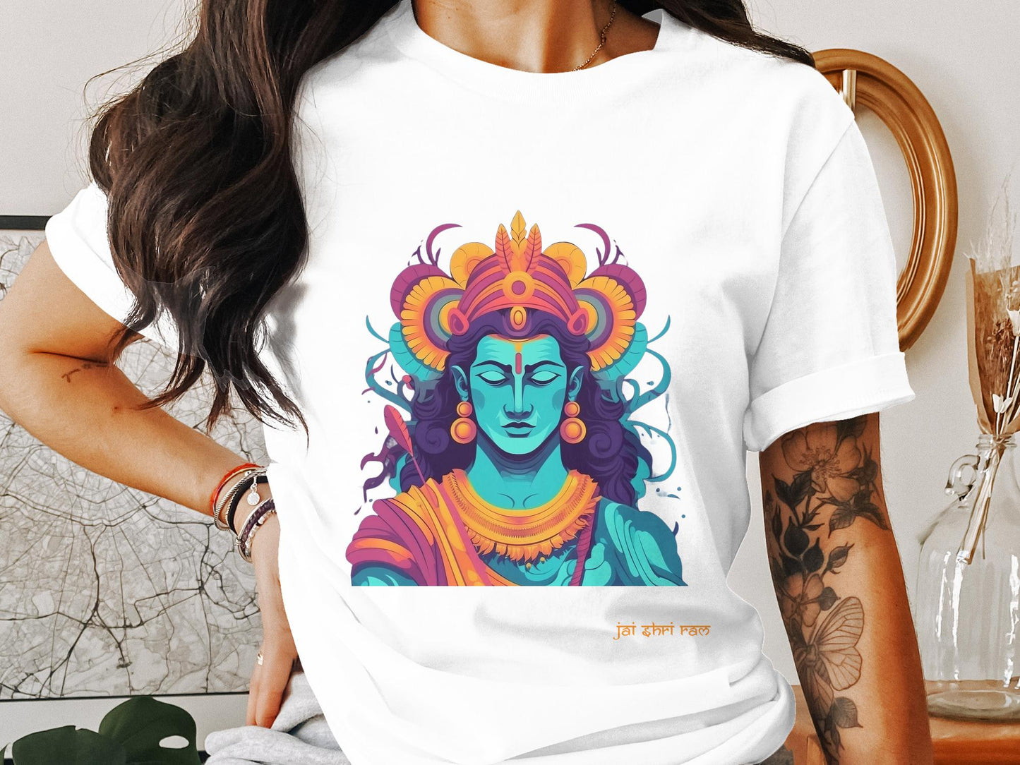 Mesmerizing Rama in Electric Hues - Hindu Bee