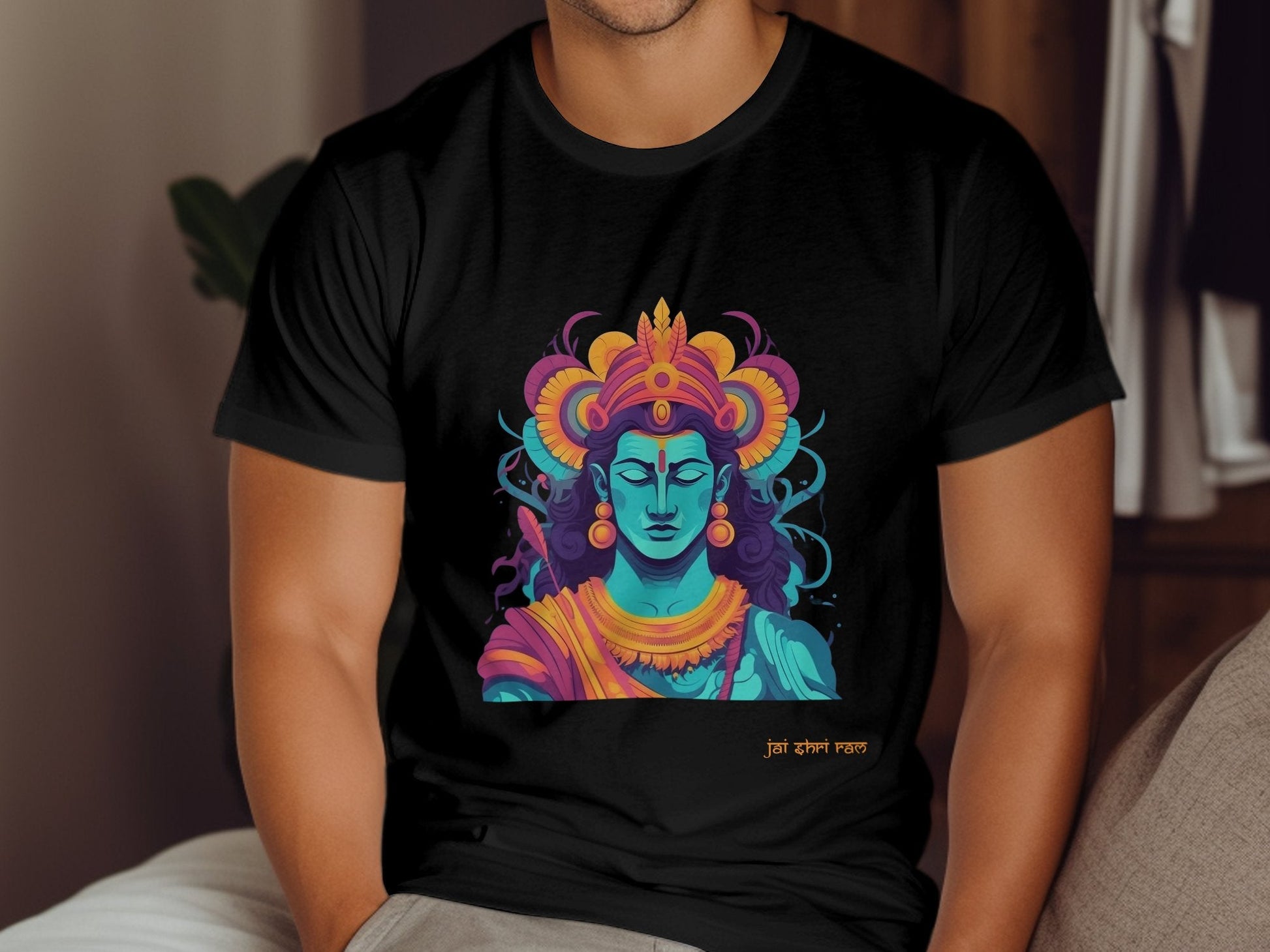 Mesmerizing Rama in Electric Hues - Hindu Bee